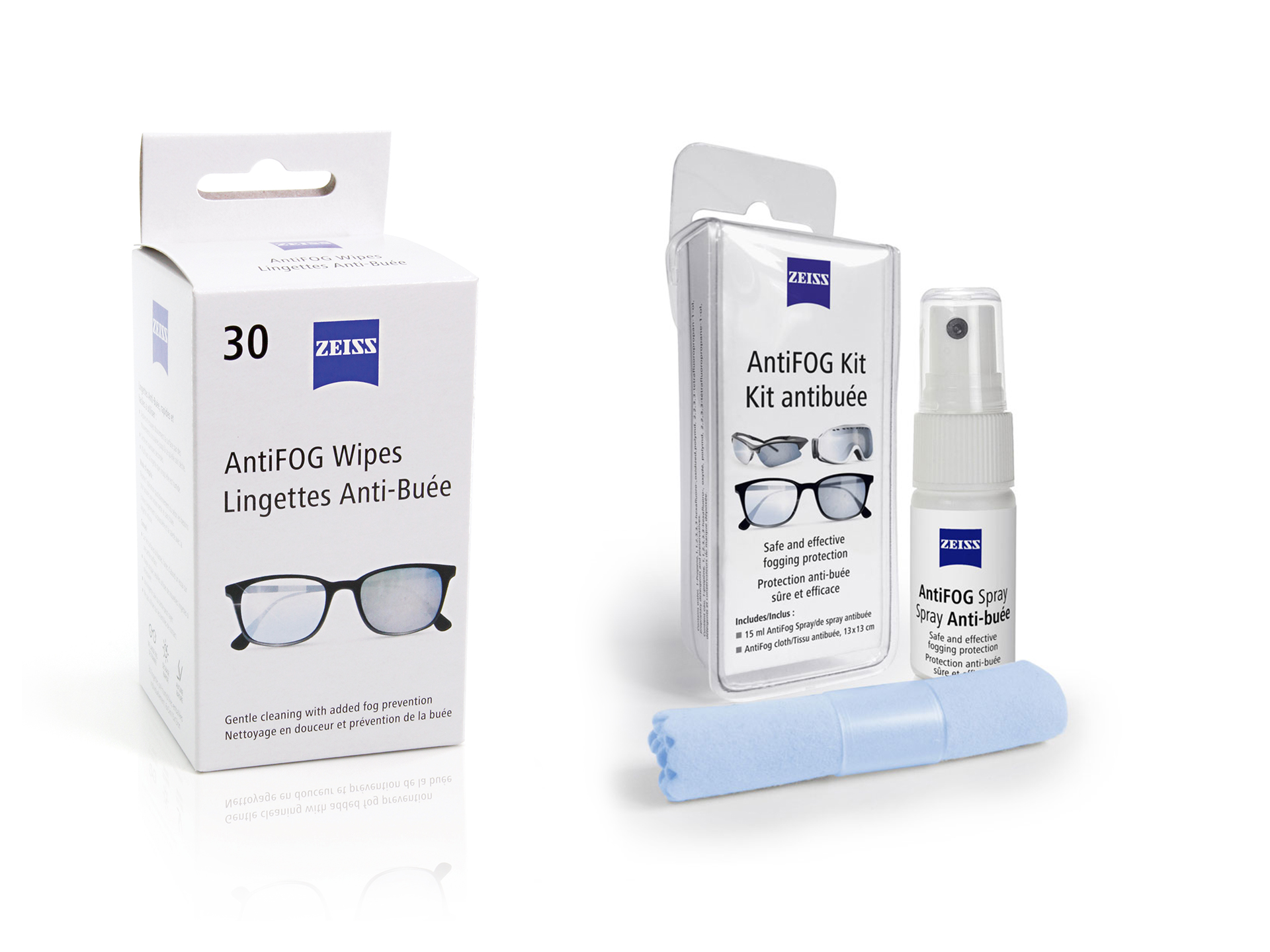 ZEISS Spray nettoyant pour lunettes pour un nettoyage en douceur et en  profondeur de vos verres de lunettes – sans alcool : : Hygiène  et Santé