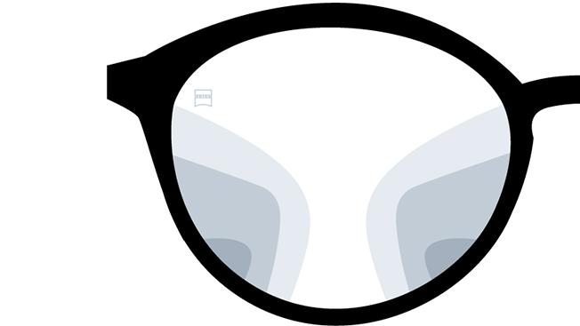 Visualization of ZEISS Progressive Precision Pure lenses. The image shows the view through the lenses.