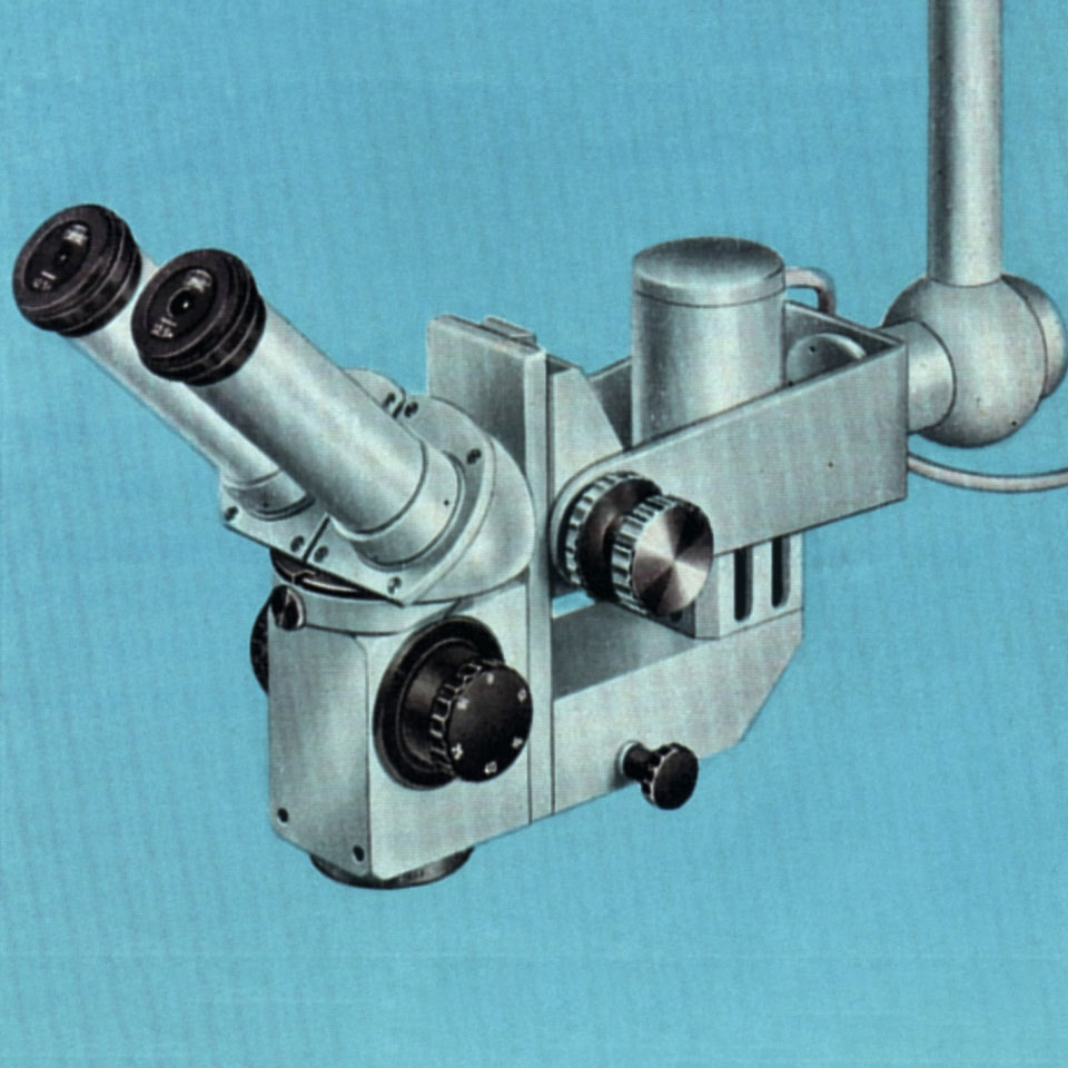 Image of the first surgical microscope by ZEISS. 