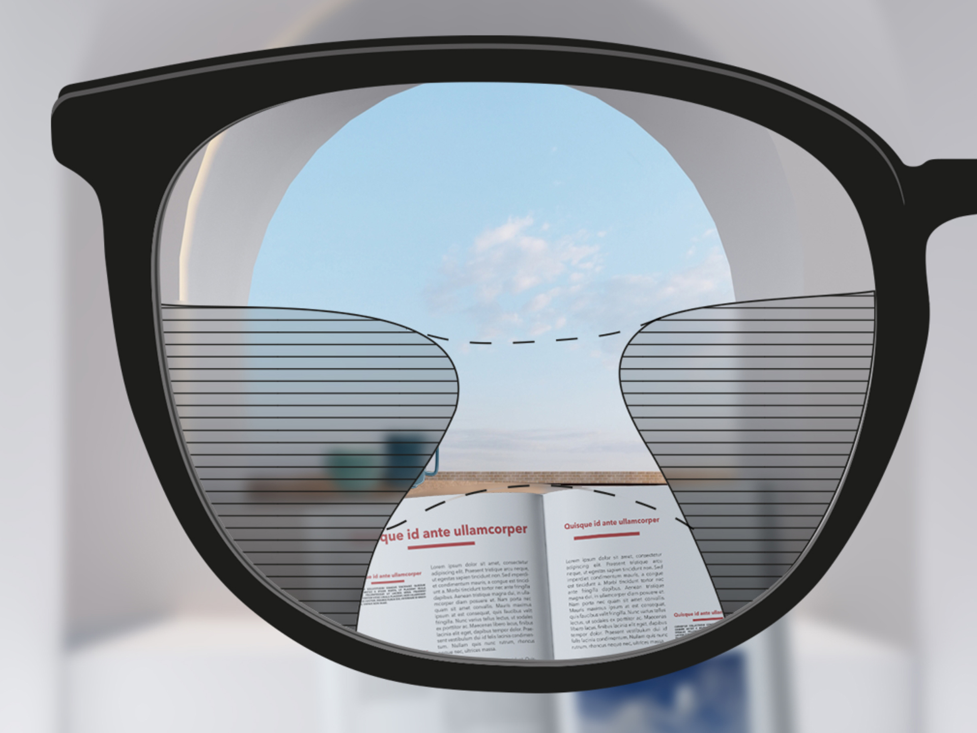 Correction outlet verre lunette