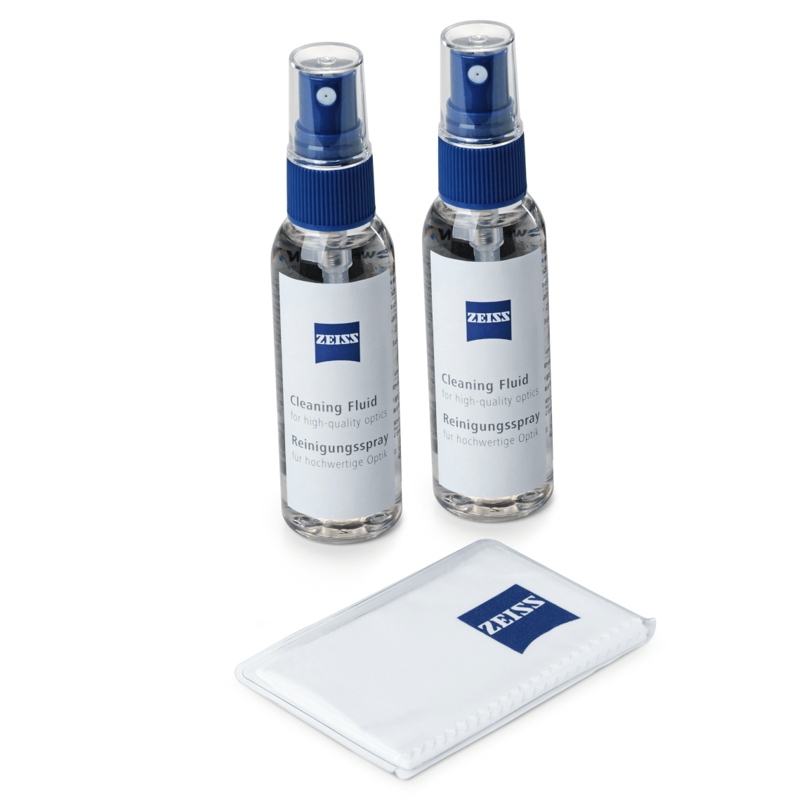 Cleaning eyeglass lenses has never been easier thanks to the ZEISS Microfiber Cloth and specially-designed Lens Spray