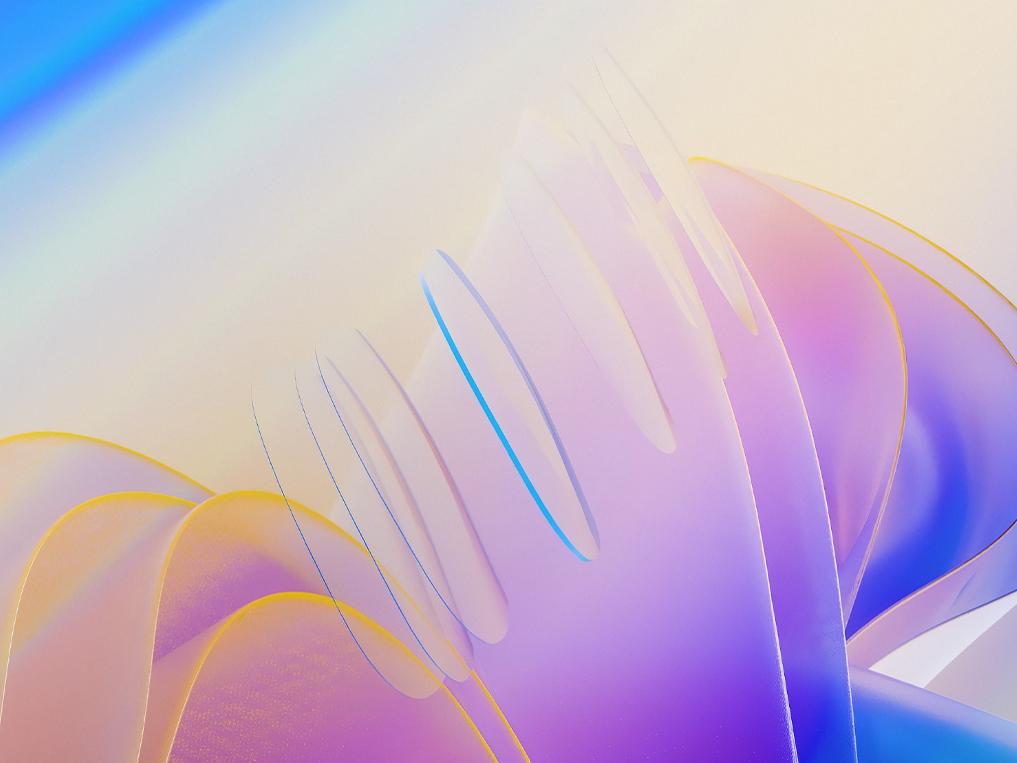 3D CGI representation of a clear ZEISS lens with thin coating layers being applied to both the front and back surfaces, gracefully floating toward a light source, illustrating its effectiveness in providing UV protection.