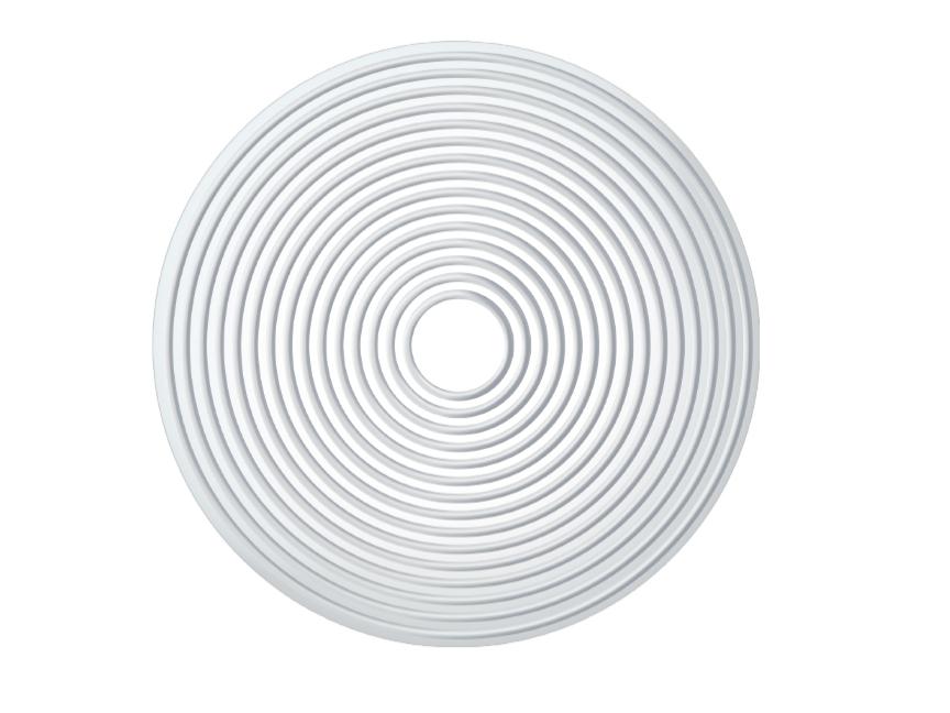 Illustration représentant un verre ZEISS MyoCare montrant une zone nette au centre qui corrige la vision en focalisant la lumière sur la rétine.