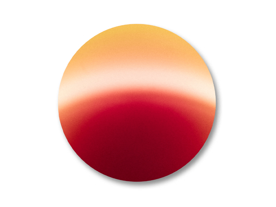 ZEISS DuraVision Mirror de couleur rouge avec un dégradé orange sur le dessus.